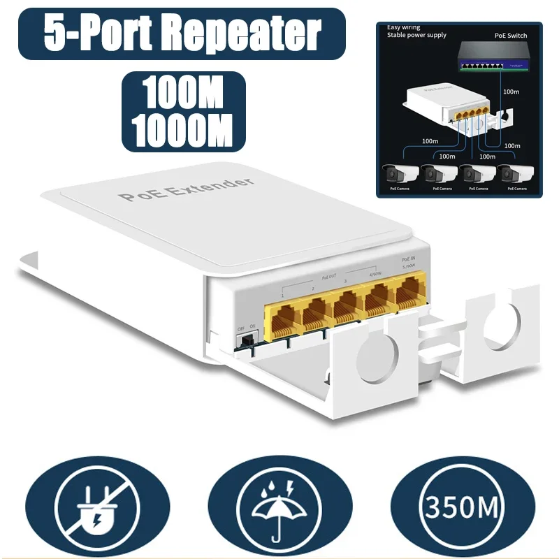5-Port POE Extender 4-Port Rep - đánh giá và giá Power Over Ethernet